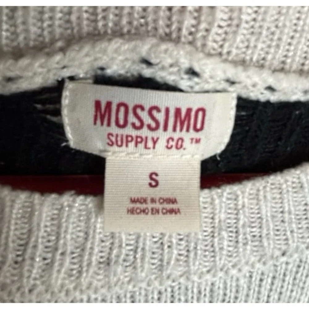 Vintage Mossimo Reindeer Snowflakes AOP Christmas Crewneck Sweater No Flaws‎